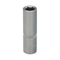 Llave vaso 1/2" hexagonal larga 14 mm perfil de 6 caras. Acero cromo vanadio, aristas redondas