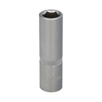 Llave vaso 1/2" hexagonal larga 14 mm perfil de 6 caras. Acero cromo vanadio, aristas redondas