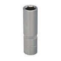 Chave de caixa 1/2" sextavada longa 15 mm perfil de 6 faces. Aço cromo vanádio, cantos arredondados