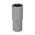 Chave de caixa 1/2" sextavada longa 24 mm perfil de 6 faces. Aço cromo-vanádio, arestas redondas