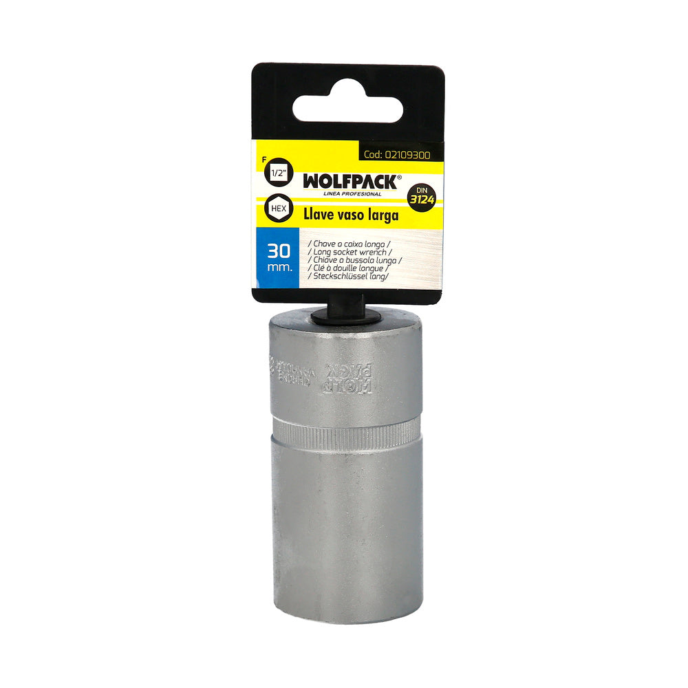 1/2" long hexagonal socket 30 mm, 6-point profile. Chrome vanadium steel, rounded edges