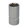 Chave de caixa 1/2" sextavada longa 30 mm perfil de 6 faces. Aço cromo-vanádio, arestas arredondadas