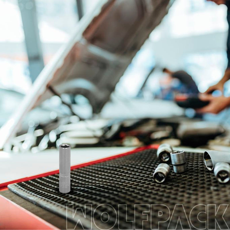 Llave vaso 1/4" hexagonal larga 11 mm. perfil de 6 caras. acero cromo vanadio, aristas redondas