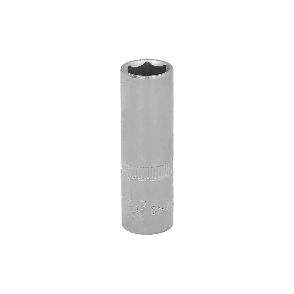 Llave vaso 1/4" hexagonal larga 11 mm perfil de 6 caras. Acero cromo vanadio, aristas redondas