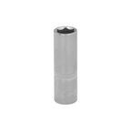 Llave vaso 1/4" hexagonal larga 11 mm perfil de 6 caras. Acero cromo vanadio, aristas redondas
