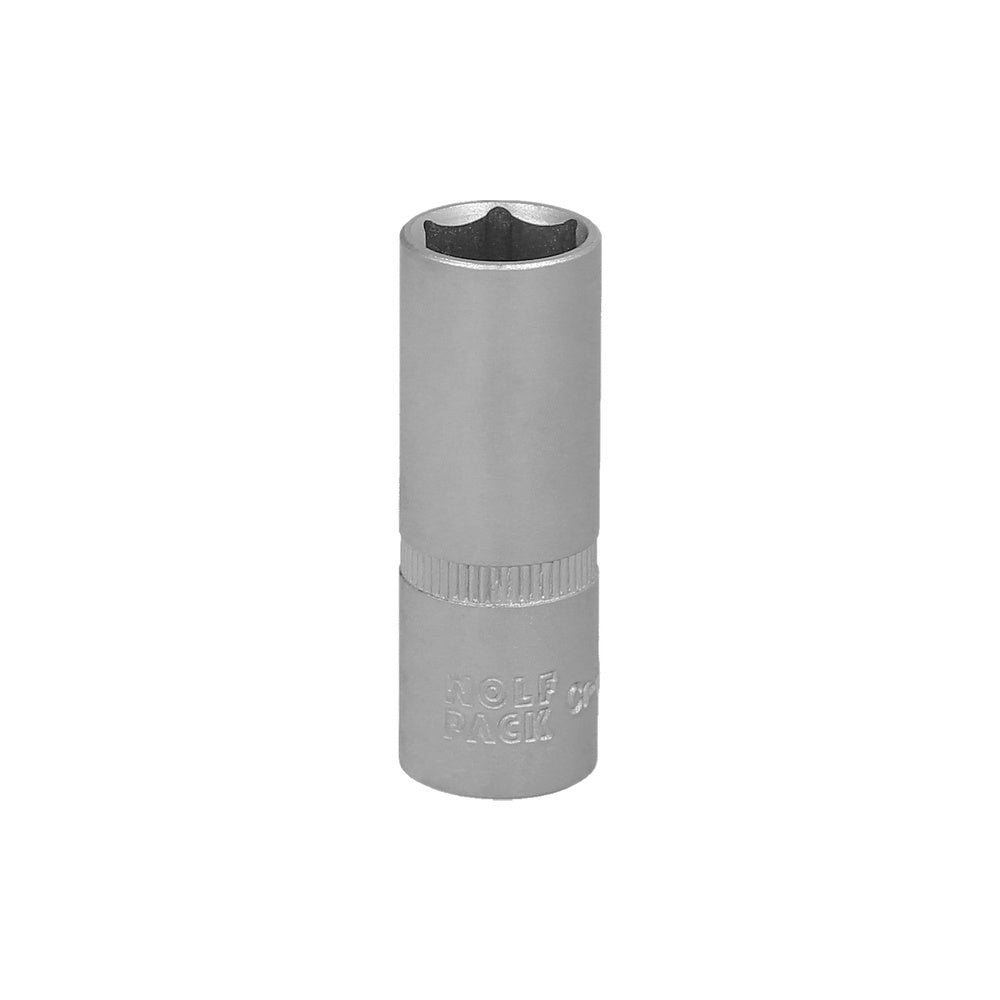 Chave de caixa 1/4" sextavada longa 13 mm perfil de 6 faces. Aço cromo vanádio, cantos redondos