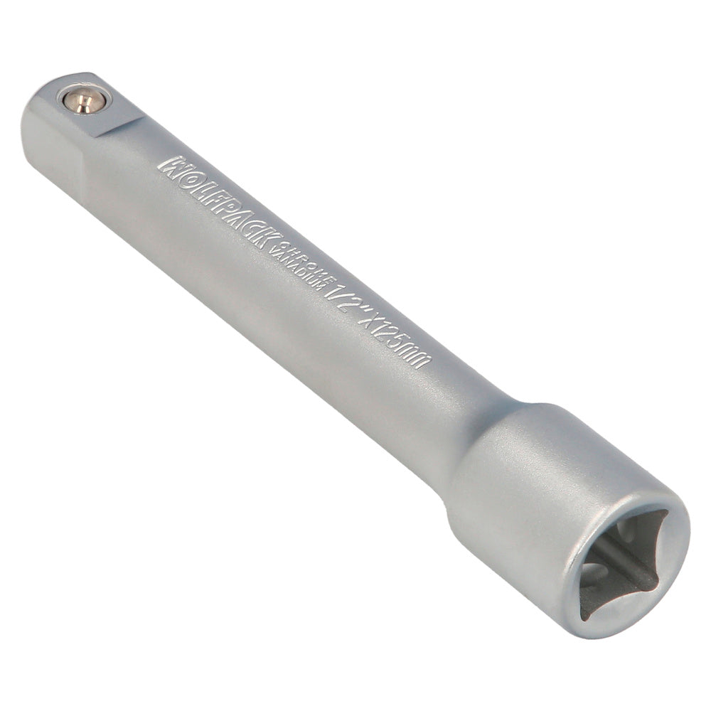 Extension bar, square socket wrench, 1/2", length 125 mm, chrome vanadium steel