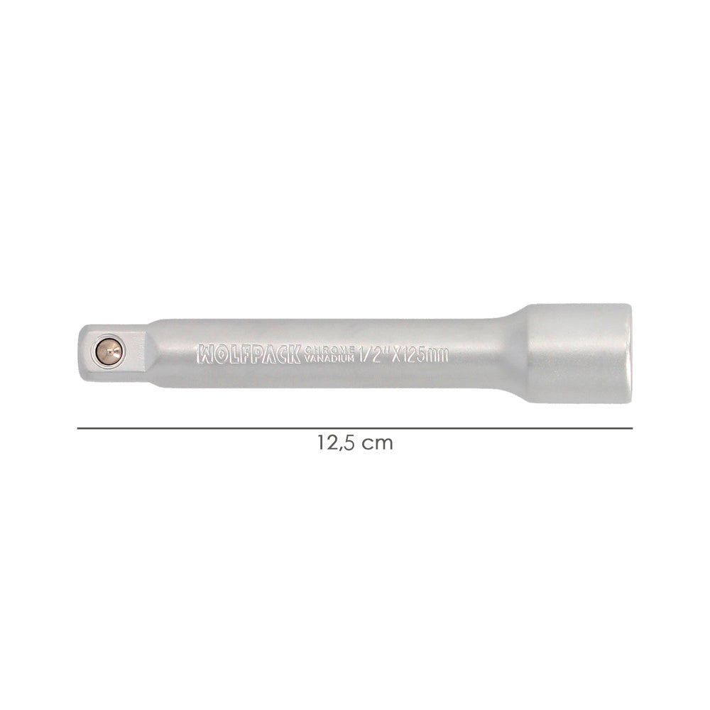 Alargadera llave de vaso cuadradillo 1/2" longitud 125 mm acero cromo vanadio