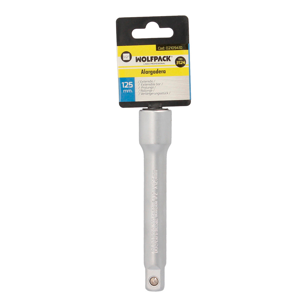 Alargadera llave de vaso cuadradillo 1/2" longitud 125 mm acero cromo vanadio