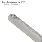 Extension bar, square socket wrench, 1/2", length 125 mm, chrome vanadium steel