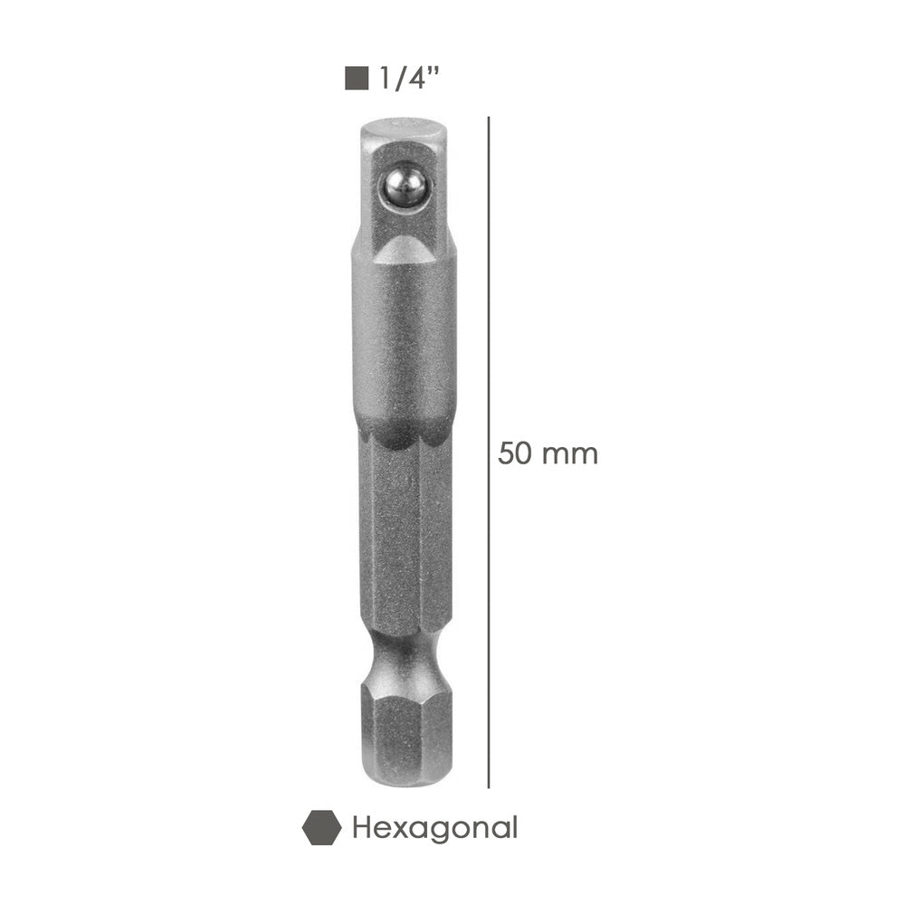 Adaptador para llaves de vasos de 1/4"