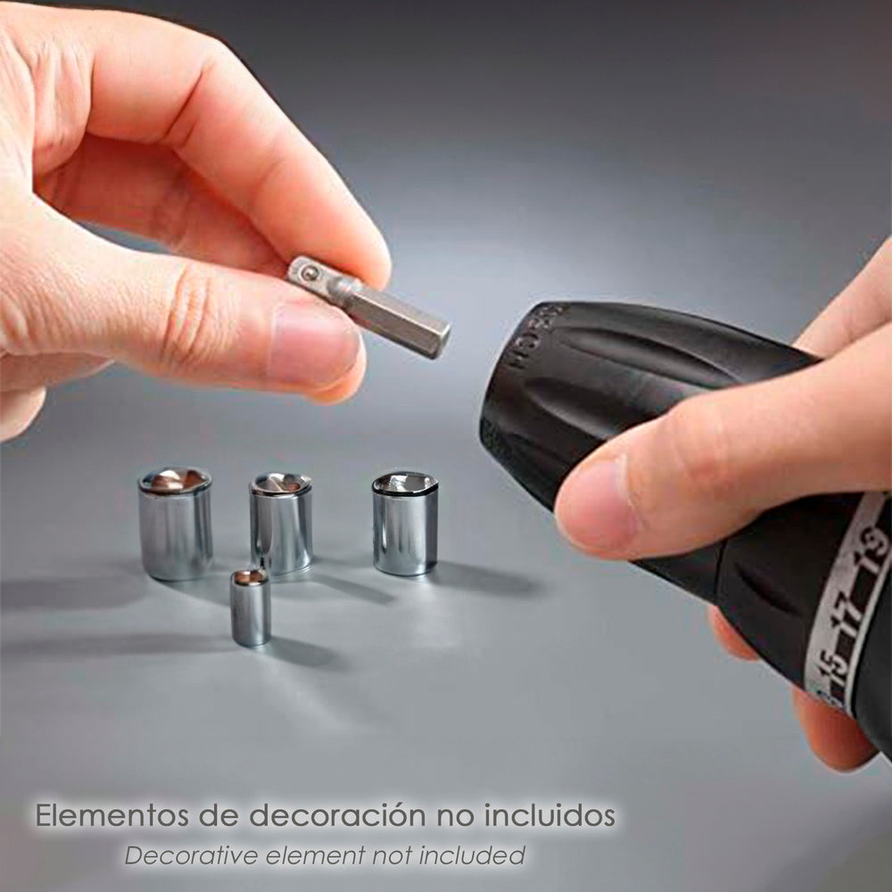 Adaptador para llaves de vasos de 1/4"