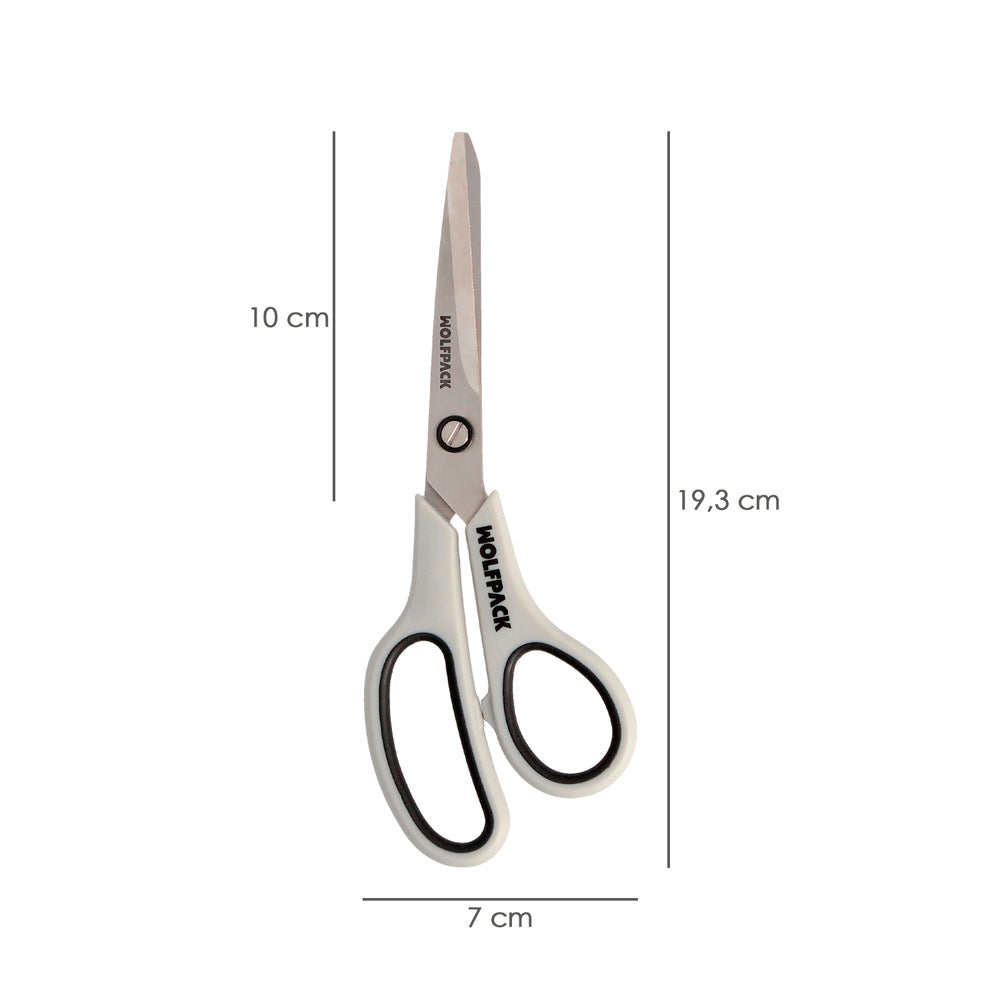Tesoura multiusos aço inoxidável 7,5" / 180 mm lâminas aço inoxidável, cabo confortável e suave