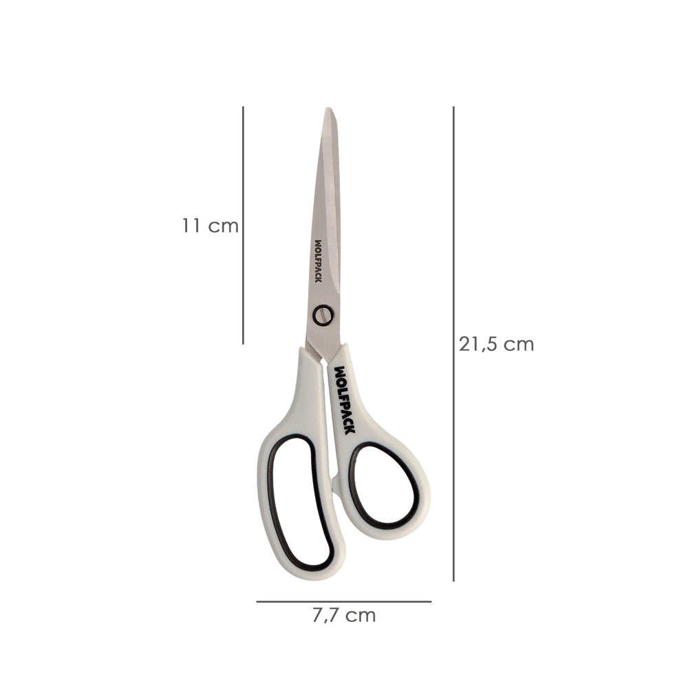 Tesouras multiusos de aço inoxidável 8,5" / 220 mm com lâminas de aço inoxidável e cabo confortável e macio