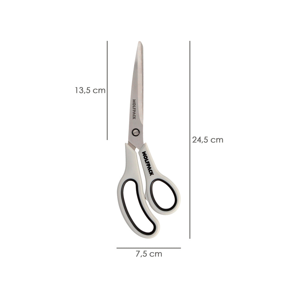 Tesoura multiuso aço inoxidável 9,5" / 240 mm lâminas aço inoxidável, cabo confortável e suave