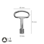 Llave cierre triangulo 193 9 mm