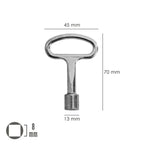 Llave cierre cuadrado 192 8 mm