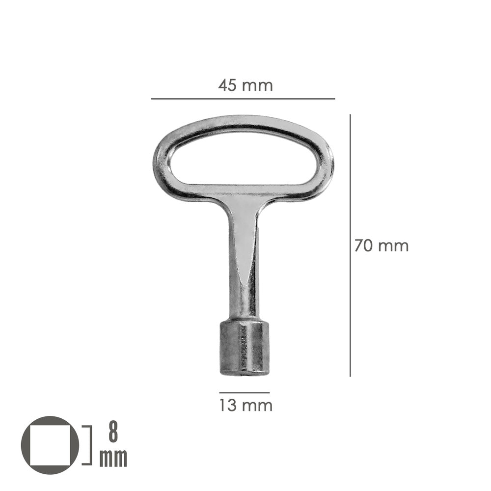 Key square closure 192 8 mm