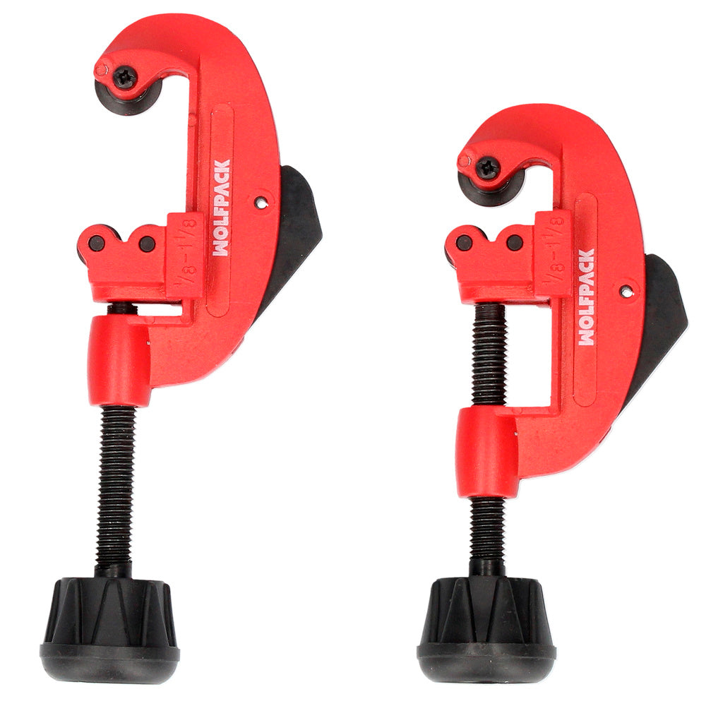 Pipe cutter for ø 3 to 30 mm, with aluminum body and hardened steel cutting wheel.