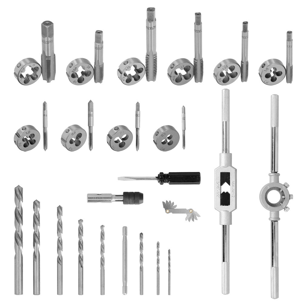 Tap and die set 34 pieces