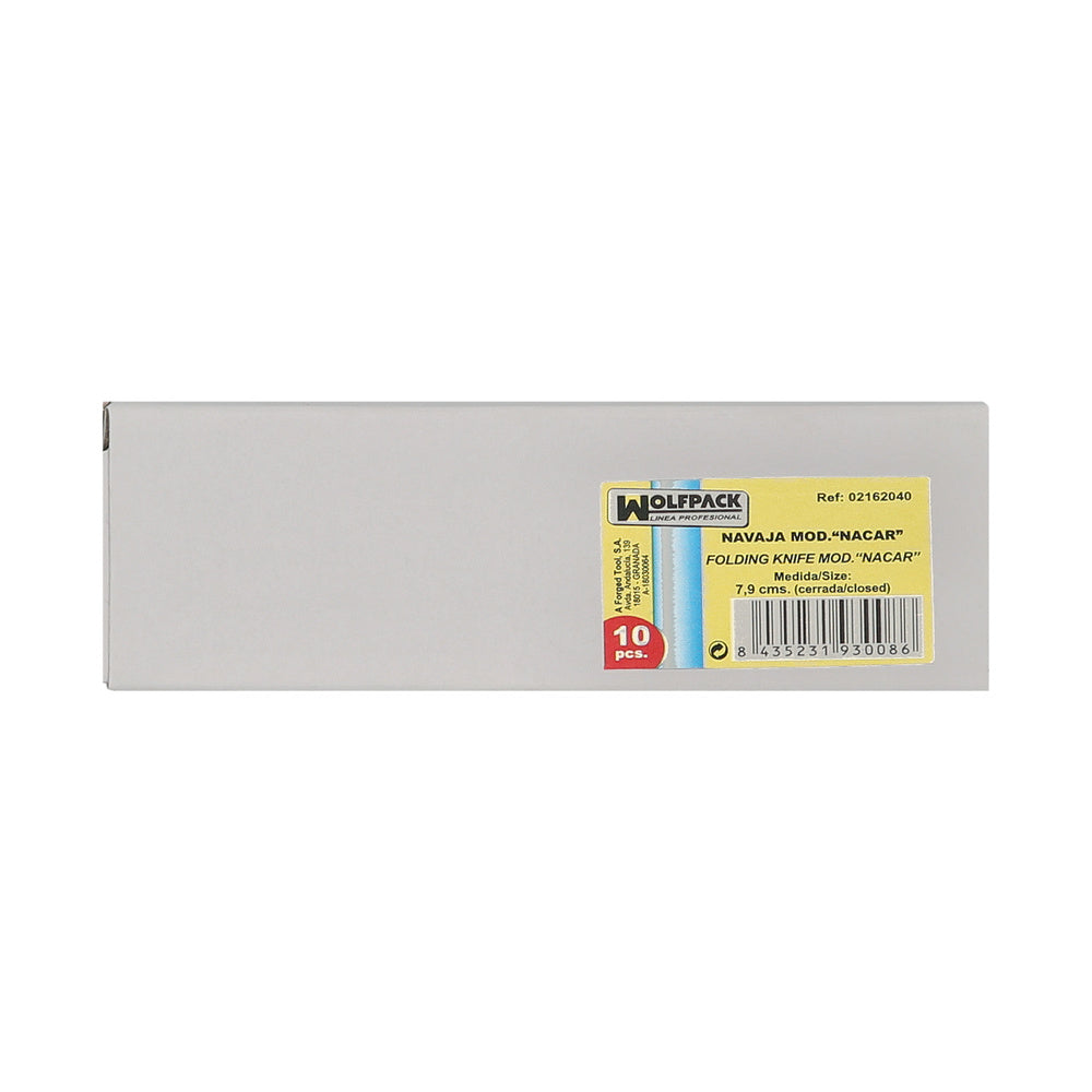 Wolfpack mother-of-pearl folding knife, 6.3 cm closed