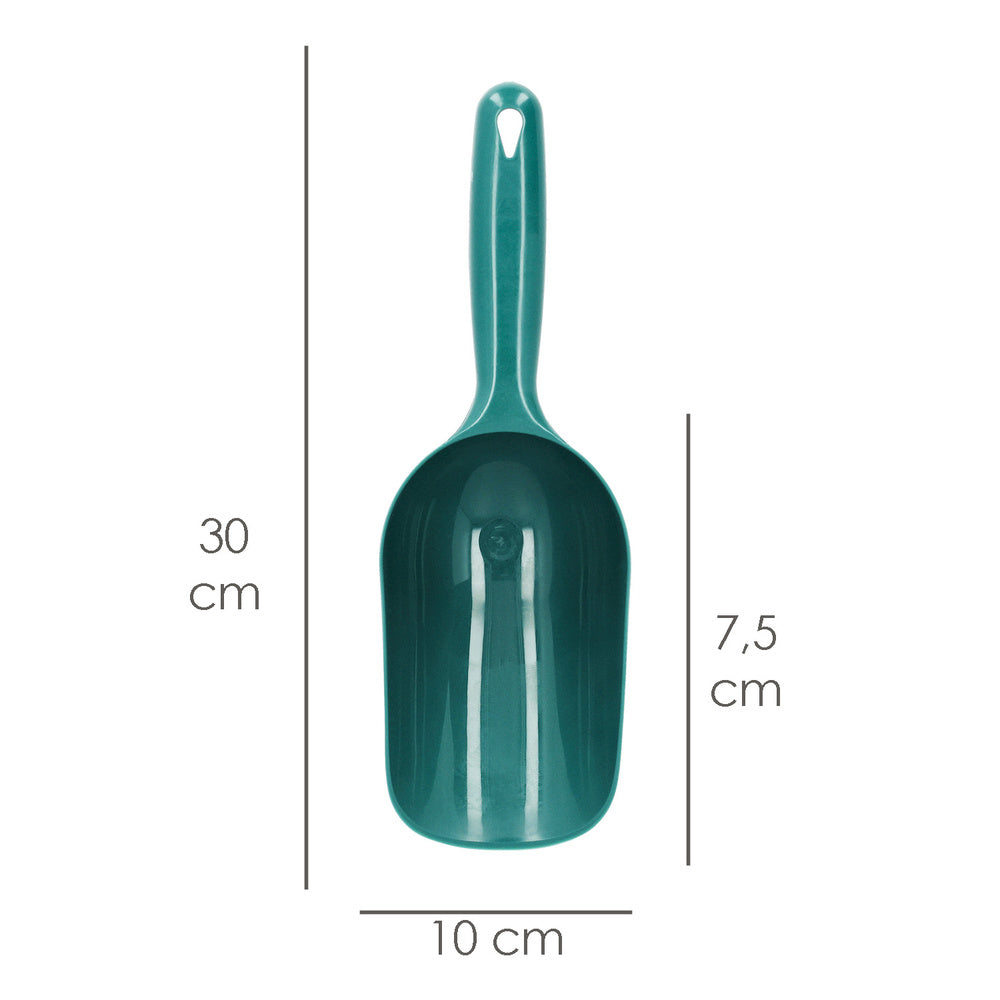 Pala plástico multiusos. Pala de mano para jardín y hogar, para tierra, compost, semillas, arena y pienso - verde