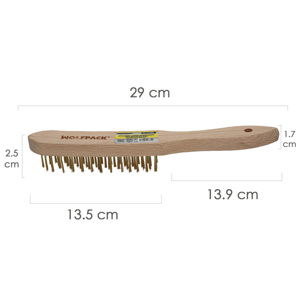 Manual brass-coated welding brush standard