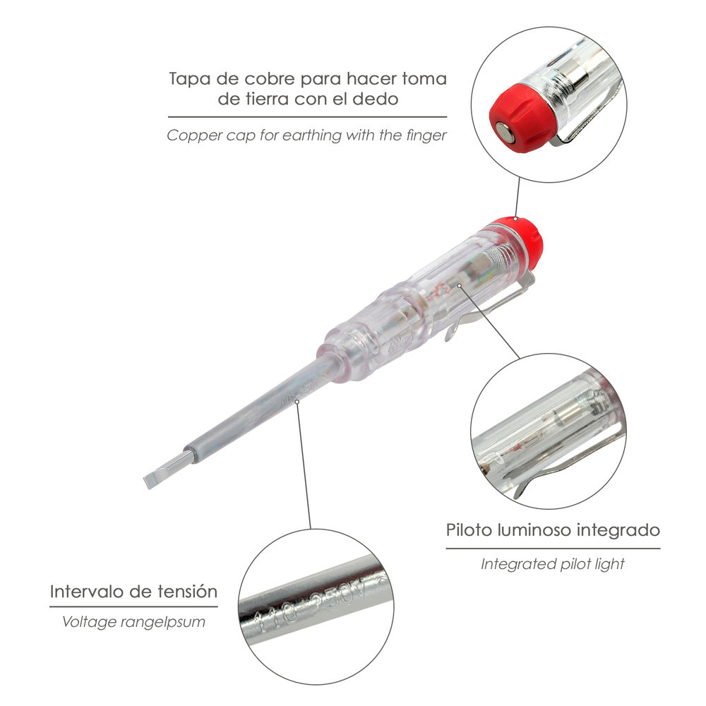 Voltage tester screwdriver 140 mm
