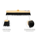 Cepillo barrendero industrial fibra rígida pvc. Soporte polipropileno 50 cm (sin mango)