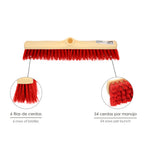 Industrial sweeper brush, soft PVC fiber. 50 cm polypropylene holder (without handle)