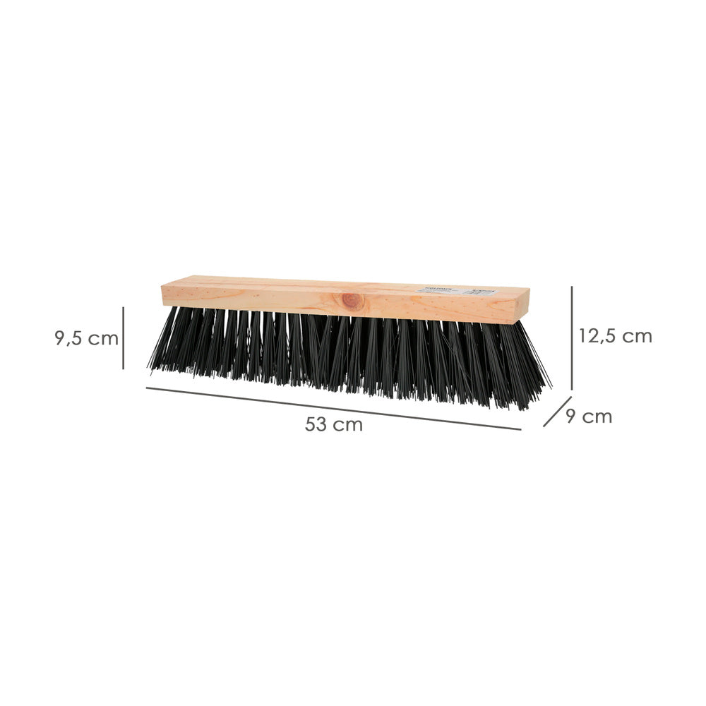Industrial sweeper brush PVC fiber 50 cm wooden base (handle not included)