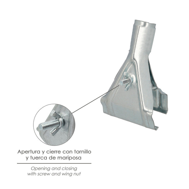 Garra para cepillo barrendero, mango ø 28 mm. para cepillos de 55 a 70 mm. soporte cepillo barrendero,