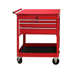 Carro portaherramientas metálico 86x44x99 cm con 4 cajones y 2 bandejas