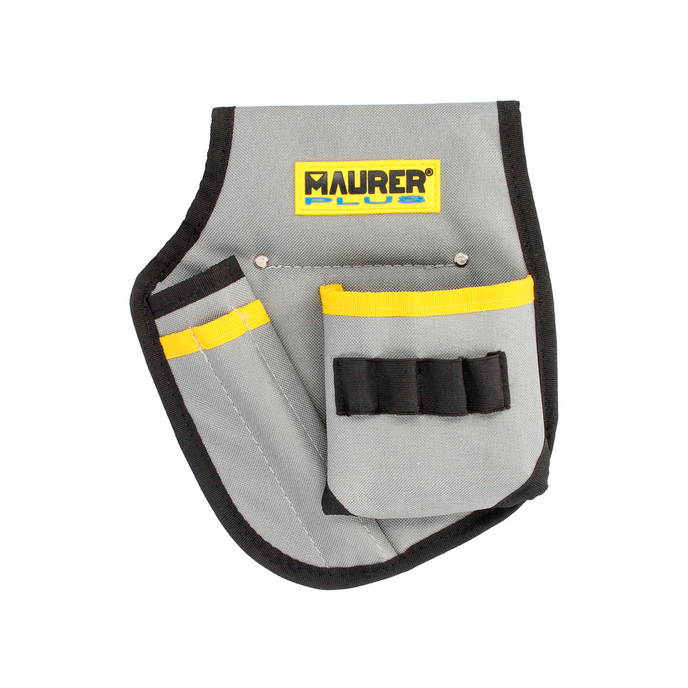 Funda bolsa porta herramientas para cinturon con 3 bolsillos y 4 elasticos. Portaherramientas electricista multibolsillos