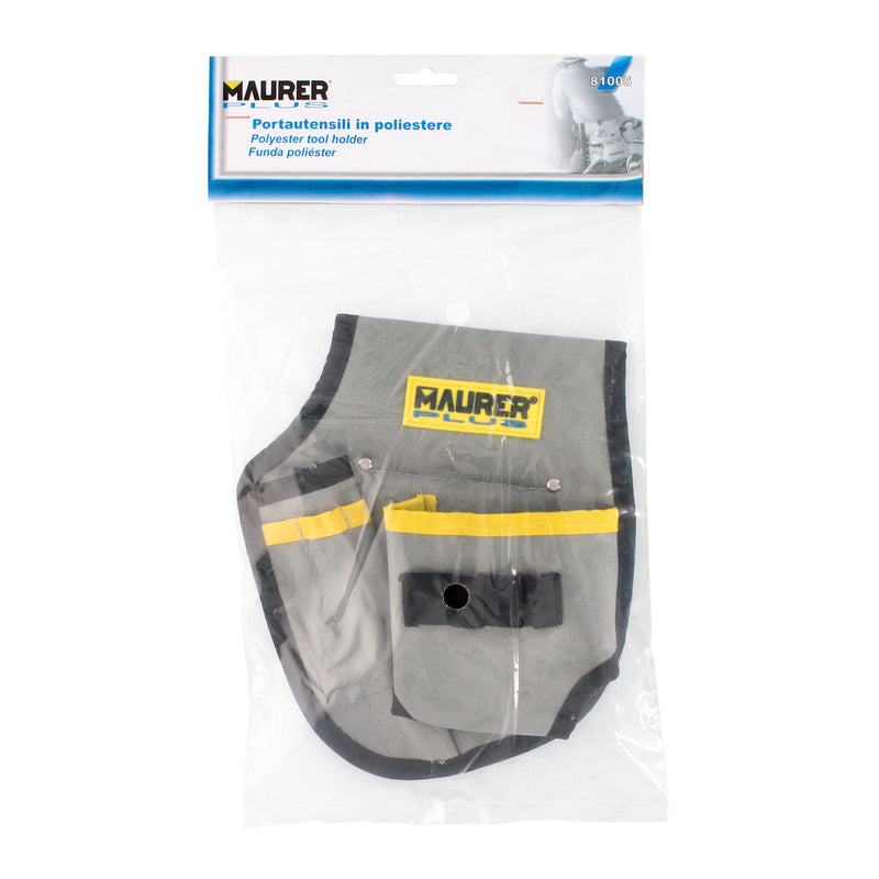 Funda bolsa porta herramientas para cinturon con 3 bolsillos y 4 elasticos. portaherramientas electricista multibolsillos