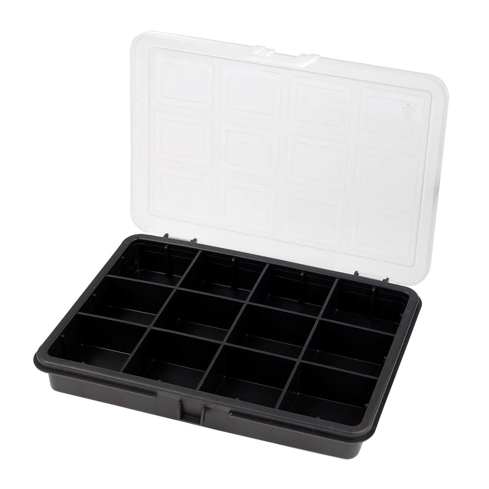Plastic organizer 12 compartments 180x128x32 mm storage box, organizer case, plastic organizer