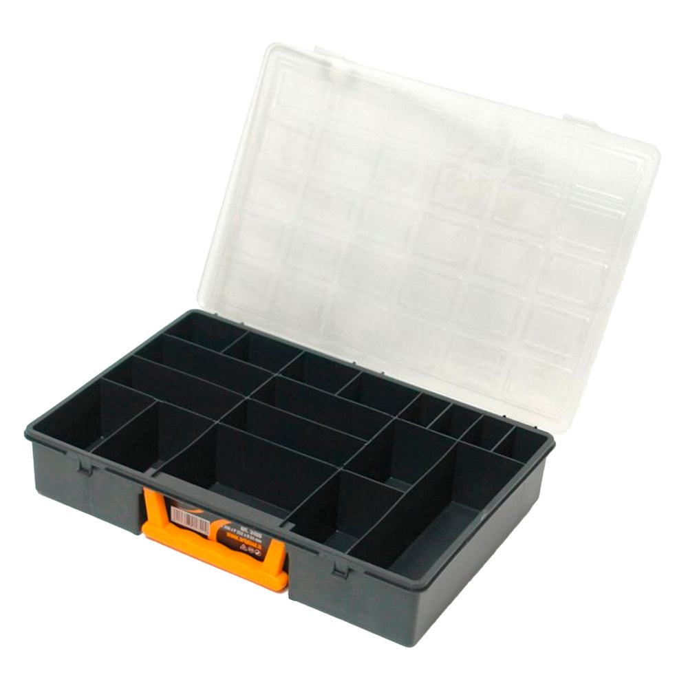 Plastic organizer case 18 compartments 360x252x64 mm storage box, organizer case, plastic organizer
