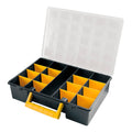 Plastic organizer case 17 compartments with adjustable dividers 360x252x64 mm