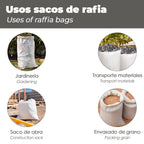 Saco de construção em ráfia 60x100 cm