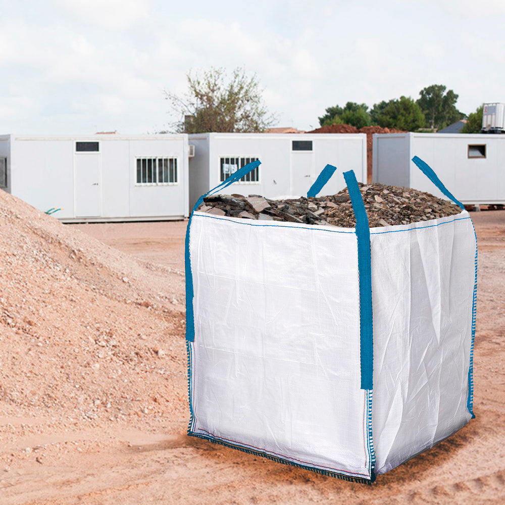 Saco de obra big bag ráfia 90x90x90cm carga máxima seg. 1.000kg.