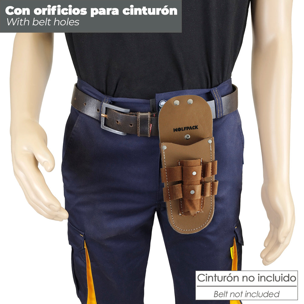 Electrician tool leather pouch
