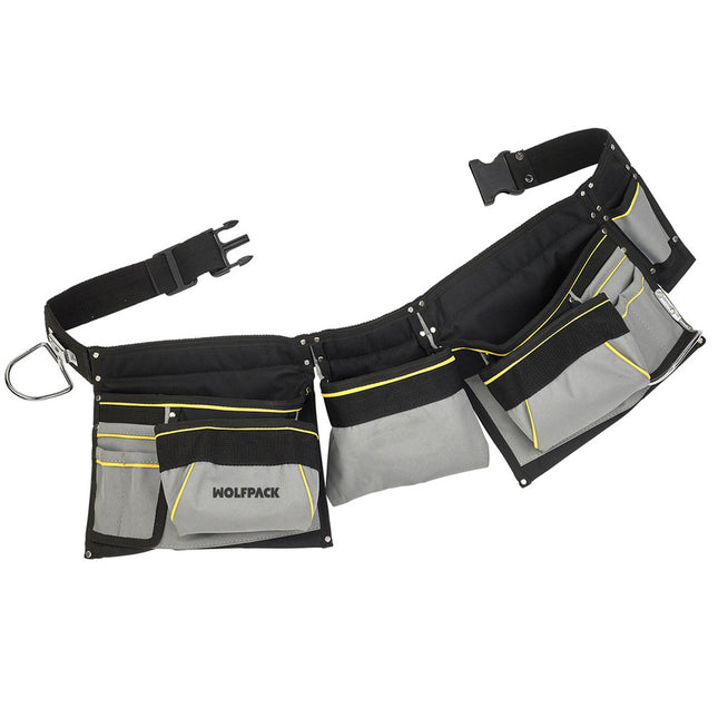 Bolsa encofrador doble con cinturón ajustable, colgador de martillo, bolsa herramientas, portaherramientas