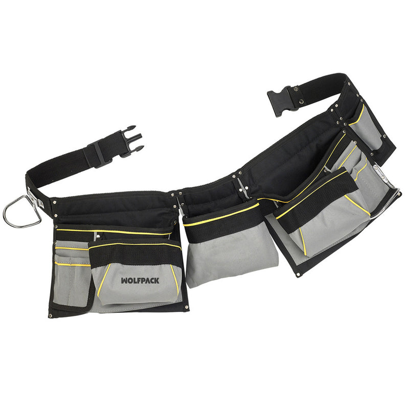 Bolsa encofrador doble con cinturón ajustable, colgador de martillo, bolsa herramientas, portaherramientas