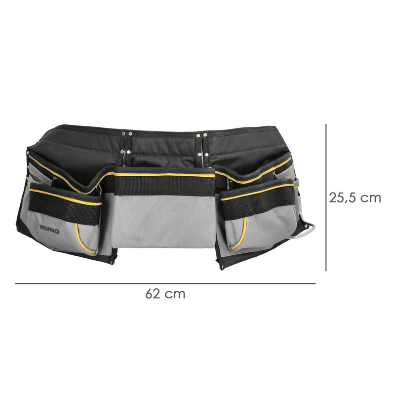 Bolsa encofrador doble con cinturón ajustable, colgador de martillo, bolsa herramientas, portaherramientas