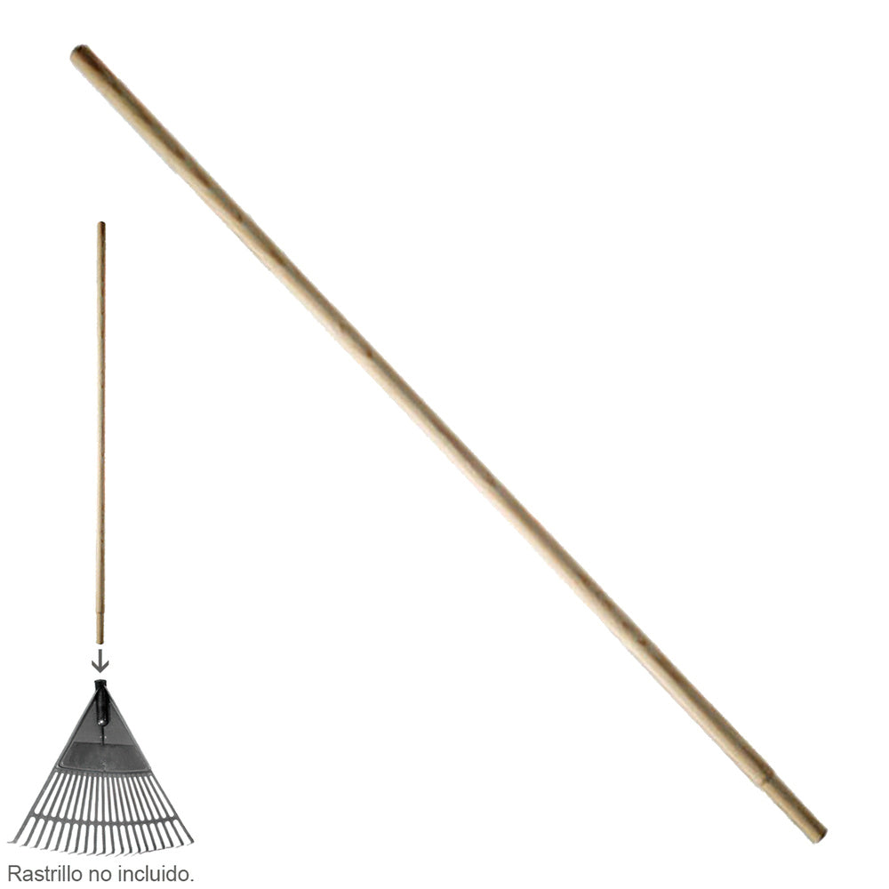 Tapered wooden handle 1200x28 mm plastic rake