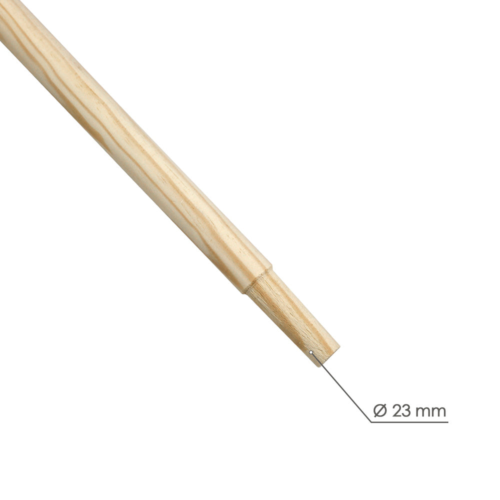Tapered wooden handle 1500x28 mm plastic rake