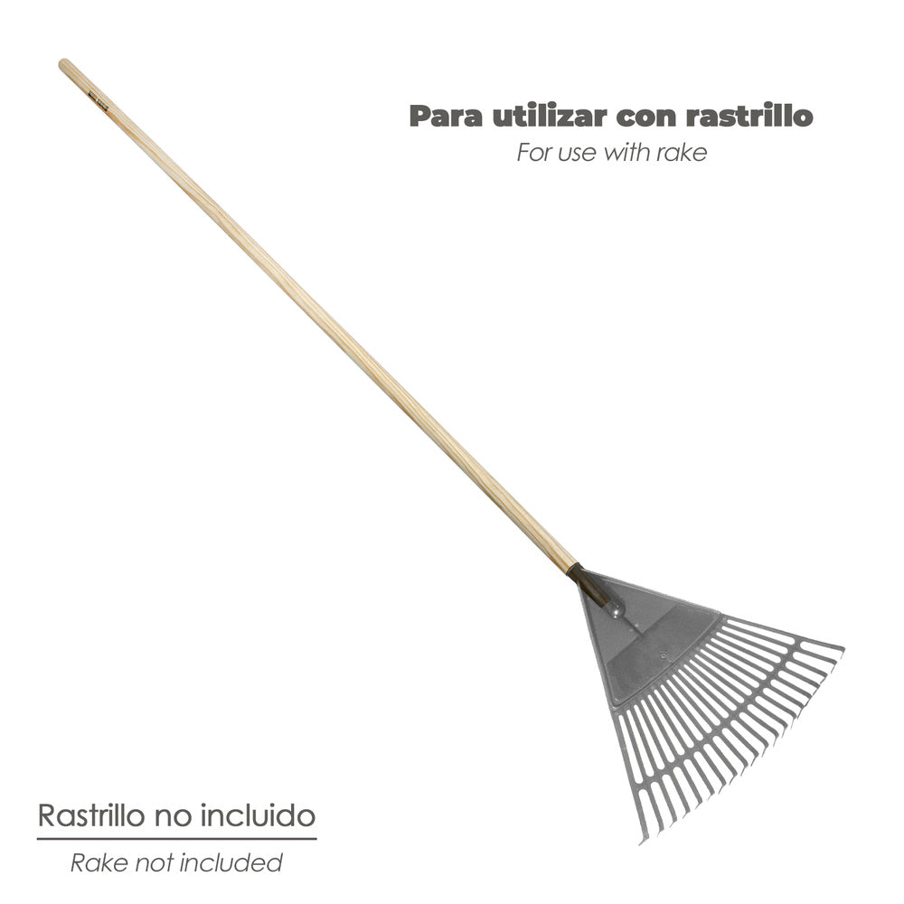 Mango madera cónico 1500x28 mm rastrillo plástico