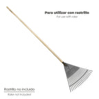 Mango madera cónico 1500x28 mm rastrillo plástico