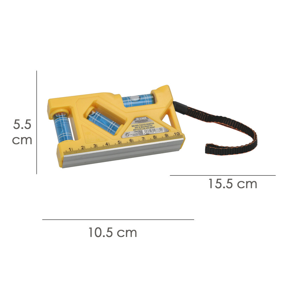 Mini magnetic plastic level