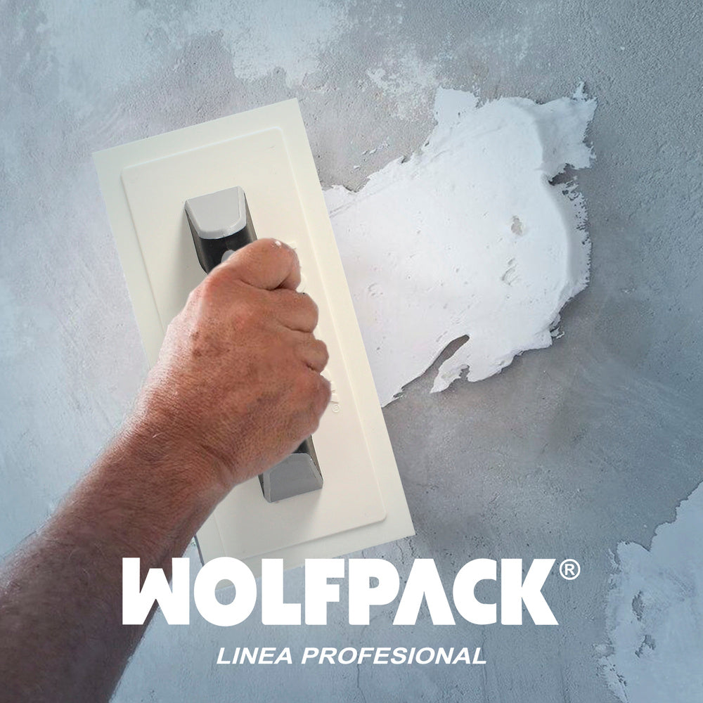 Desempenadeira com cabo de plástico ABS e borda flexível. Especial para argamassa. Base 280x140 mm, cabo leve e ergonómico